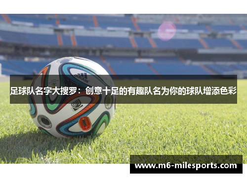 足球队名字大搜罗：创意十足的有趣队名为你的球队增添色彩